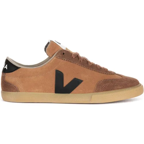 Camel Suede Men's Trainers , male, Sizes: 8 UK - Veja - Modalova