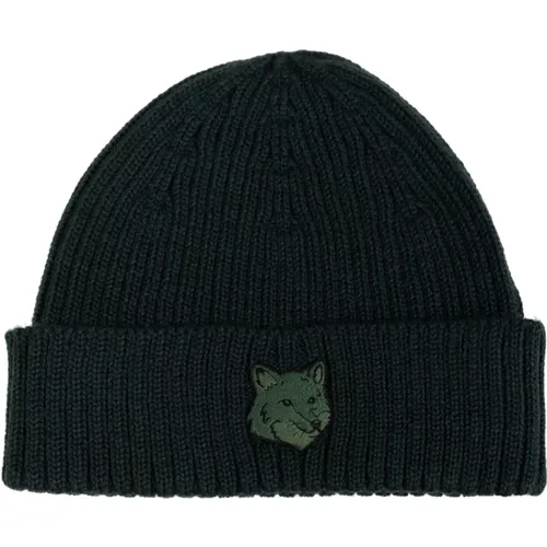 Woolen Hat , male, Sizes: ONE SIZE - Maison Kitsuné - Modalova