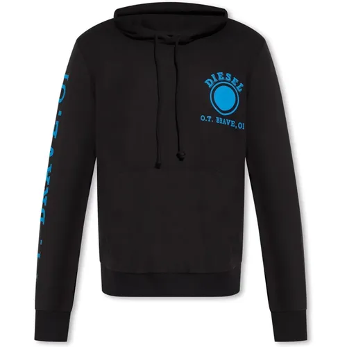 ‘S-Ginn-Hood’ hoodie with logo , male, Sizes: 2XL, XS, XL, S, M, L - Diesel - Modalova