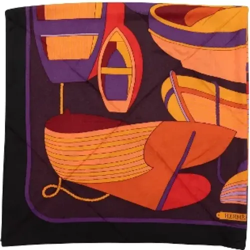 Pre-owned Scarves, female, , Size: ONE SIZE Pre-owned Silk scarves - Hermès Vintage - Modalova