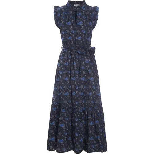 Feminines Baumwoll-Voile-Kleid mit Rüschen , Damen, Größe: XL - Dea Kudibal - Modalova