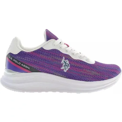 Polyester Sneaker with Contrasting Details and Logo , female, Sizes: 3 UK, 4 UK, 5 UK, 6 UK, 2 UK - U.s. Polo Assn. - Modalova