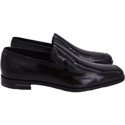 Pre-owned Flats, male, , Size: 7 US Pre-owned Leather flats - Prada Vintage - Modalova