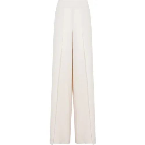 Silk Chiffon Trousers Nude & Neutrals , female, Sizes: L - akris - Modalova