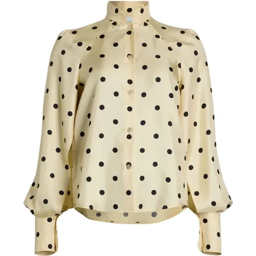 Polka Dot Silk Blouse , female, Sizes: M, S - Patou - Modalova