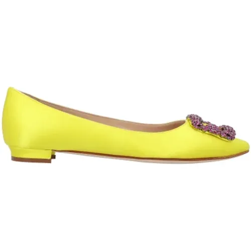 Fabric flats , female, Sizes: 6 1/2 UK, 5 UK, 5 1/2 UK, 6 UK, 3 UK, 4 UK, 3 1/2 UK, 4 1/2 UK - Manolo Blahnik - Modalova