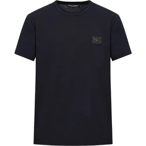 T-shirt with logo , male, Sizes: S, XS, M, 2XL, XL, L - Dolce & Gabbana - Modalova