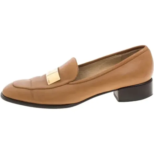 Pre-owned Leather flats , female, Sizes: 4 1/2 UK - Gucci Vintage - Modalova