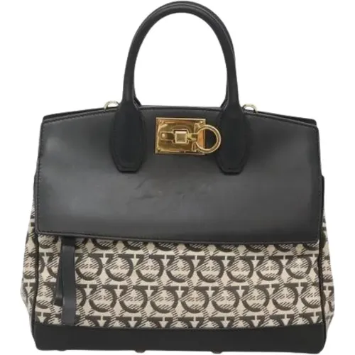 Pre-owned Handbags, female, , Size: ONE SIZE Pre-owned Leather Handbag - Salvatore Ferragamo Pre-owned - Modalova