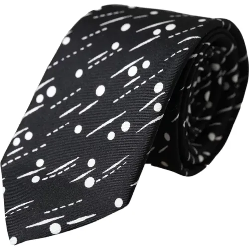 Ties, male, , Size: ONE SIZE Polka Dot Silk Tie - Dolce & Gabbana - Modalova