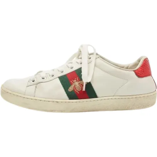 Pre-owned Sneakers, female, , Size: 5 1/2 US Pre-owned Leather sneakers - Gucci Vintage - Modalova