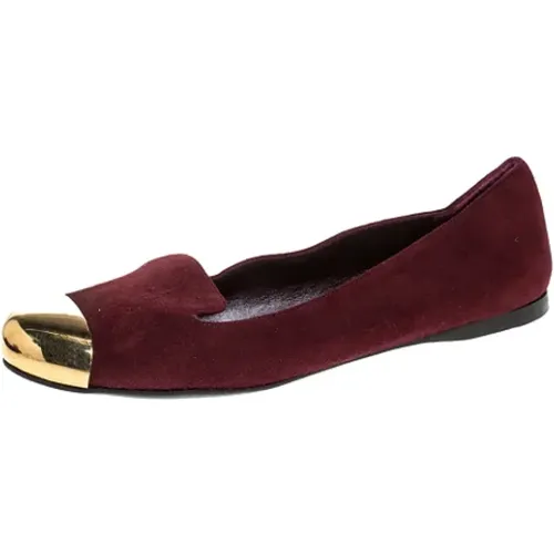 Pre-owned Flats, female, , Size: 6 1/2 US Pre-owned Suede flats - Yves Saint Laurent Vintage - Modalova