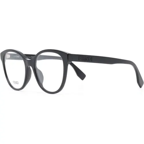 Klassische Schwarze Optische Brille , Damen, Größe: 52 MM - Fendi - Modalova