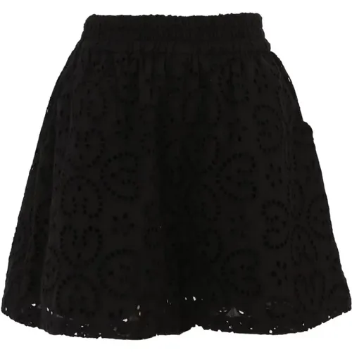 Schwarze Bestickte Shorts Chiara , Damen, Größe: L - FRNCH - Modalova