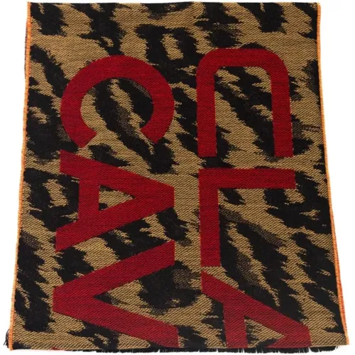 Winter Scarves, male, , Size: ONE SIZE Animalier Pattern Scarf Accessories - Cavalli Class - Modalova