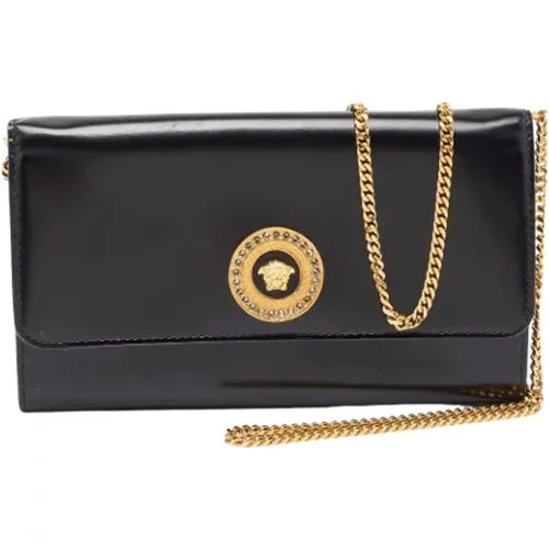 Pre-owned Leather clutches , female, Sizes: ONE SIZE - Versace Pre-owned - Modalova