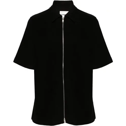 Zip Shirt Cotton Blend , male, Sizes: L, M, S - Jil Sander - Modalova