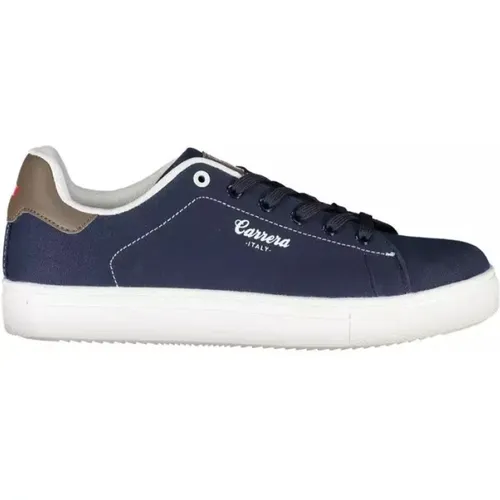 Blaue Schlanke Sneakers mit Eco-Leder Akzenten , Herren, Größe: 44 EU - Carrera - Modalova