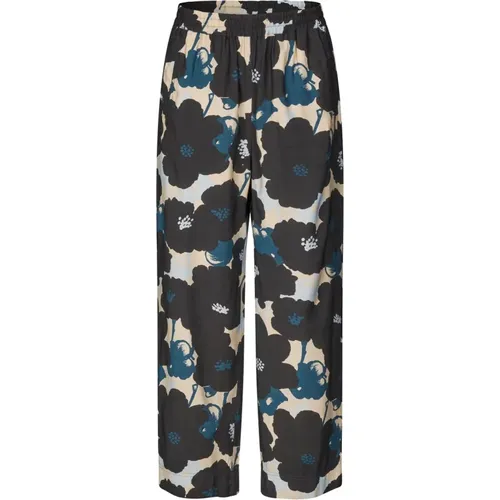 Straight Trousers, female, , Size: XL Floral Print Pants Moonlit Ocean - Masai - Modalova