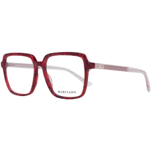 Glasses, female, , Size: ONE SIZE Burgundy Square Optical Frames for Women - Guess - Modalova