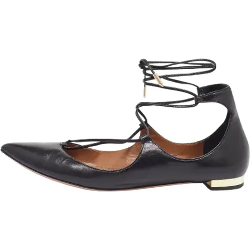 Pre-owned Flats, female, , Size: 9 US Pre-owned Leather flats - Aquazzura Pre-owned - Modalova