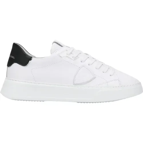 Temple Low Sneakers White/Black , male, Sizes: 12 UK - Philippe Model - Modalova