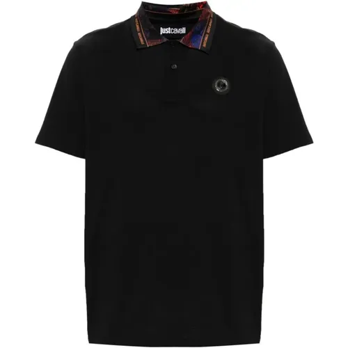 Schwarze Logo-T-Shirts und Polos , Herren, Größe: M - Just Cavalli - Modalova