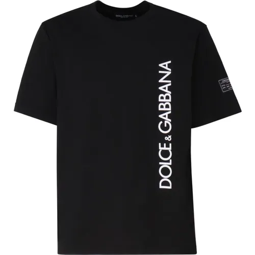 T-shirts and Polos with 98% Cotton , male, Sizes: M, XL - Dolce & Gabbana - Modalova