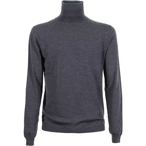 Turtlenecks, male, , Size: 3XL Flexwool Turtleneck, Grey - Zanone - Modalova