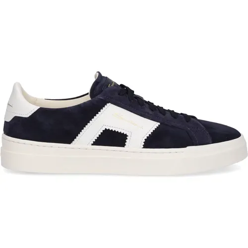 Double Buckle Low Top Sneakers , male, Sizes: 11 1/2 UK, 6 UK, 9 1/2 UK, 11 UK, 8 UK, 10 UK, 6 1/2 UK, 7 1/2 UK, 12 UK, 8 1/2 UK - Santoni - Modalova