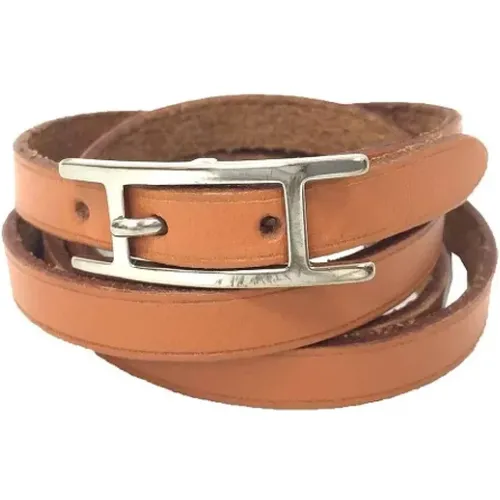 Pre-owned Leather bracelets , female, Sizes: ONE SIZE - Hermès Vintage - Modalova