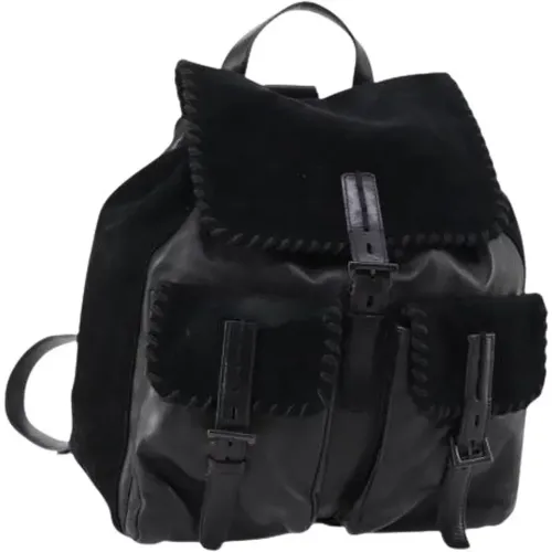 Pre-owned Backpacks, female, , Size: ONE SIZE Pre-owned Vintage Leather Backpack - Prada Vintage - Modalova