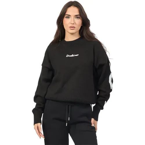 Schwarzer Pullover mit Maxi-Logo , Damen, Größe: M - Disclaimer - Modalova