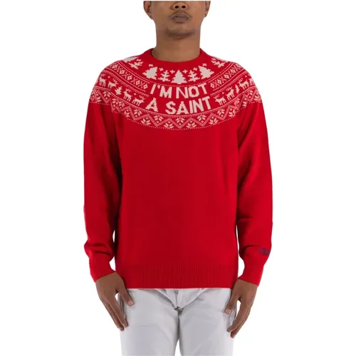 Heron Reindeer Sweater , Herren, Größe: L - MC2 Saint Barth - Modalova