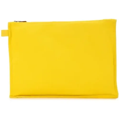 Pre-owned Clutches, female, , Size: ONE SIZE Pre-owned Canvas clutches - Hermès Vintage - Modalova