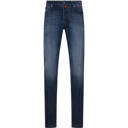 Slim-fit Jeans, male, , Size: W38 Cotton Elastane Jeans - Kiton - Modalova