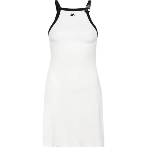 Buckle contrast dress , female, Sizes: L, M, XS, S - Courrèges - Modalova