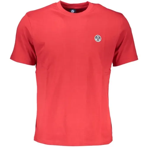 Kurzarm-T-Shirt mit Logo-Applikation , Herren, Größe: 3XL - North Sails - Modalova