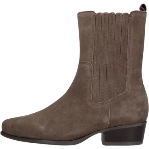 Taupe Wildleder Stiefeletten Stilvoller Komfort , Damen, Größe: 36 EU - Gabor - Modalova