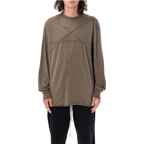 Jumbo Stitch T-Shirt Geometric Detailing , male, Sizes: S, L, M - Rick Owens - Modalova