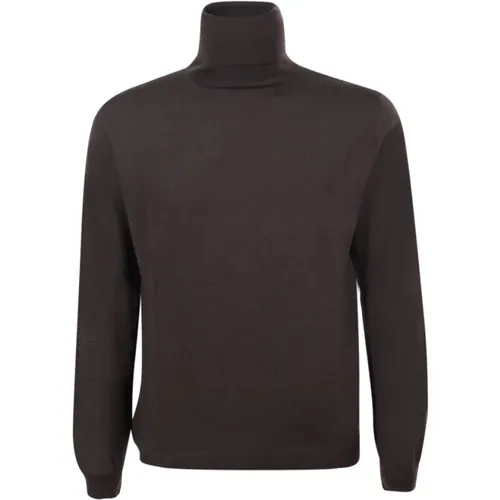 Turtlenecks, male, , Size: XL Dark Flexwool Turtleneck Sweater - Zanone - Modalova