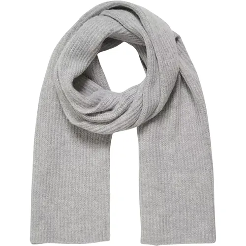 Winter Scarves, female, , Size: ONE SIZE Light Grey Melange Winter Scarf - Part Two - Modalova