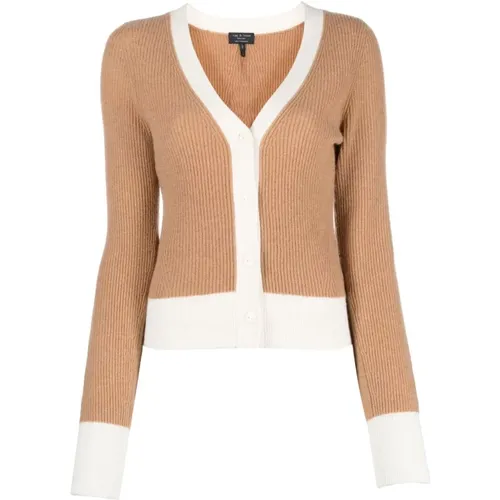 Cashmere Vee Cardigan , Damen, Größe: L - Rag & Bone - Modalova