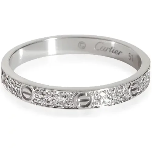 Pre-owned Jewellery, female, , Size: ONE SIZE Pre-owned White Gold rings - Cartier Vintage - Modalova