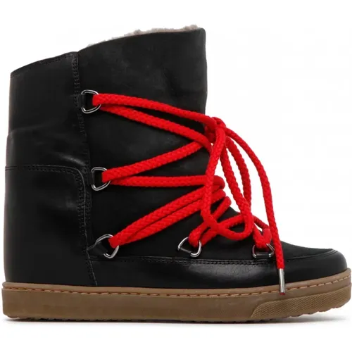 Nowles Calf Leather Snow Boots. , female, Sizes: 8 UK, 5 UK - Isabel marant - Modalova