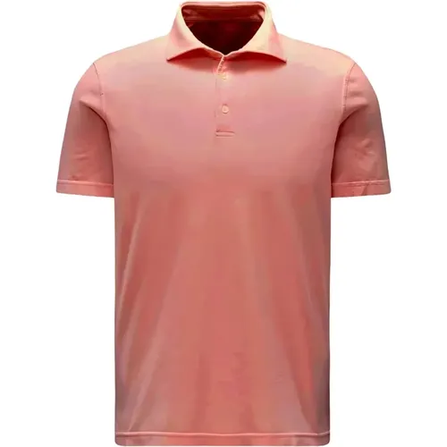 Polo Shirts, male, , Size: M Giza Short Sleeve Polo Pink - Fedeli - Modalova