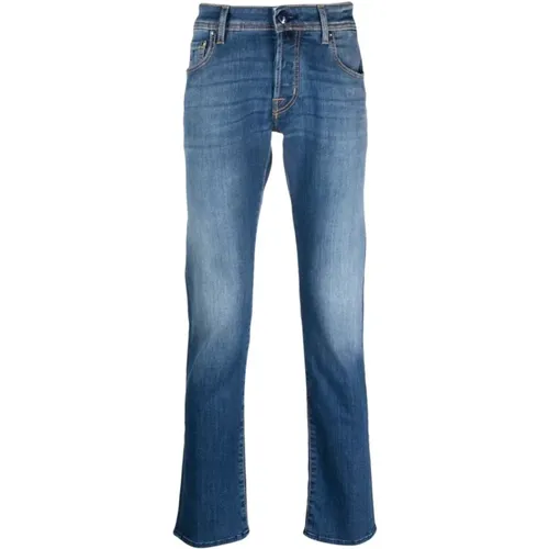 Slim Mid-rise Jeans , Herren, Größe: W40 - Jacob Cohën - Modalova