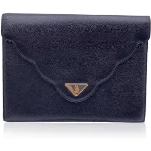 Pre-owned Leather clutches , female, Sizes: ONE SIZE - Yves Saint Laurent Vintage - Modalova