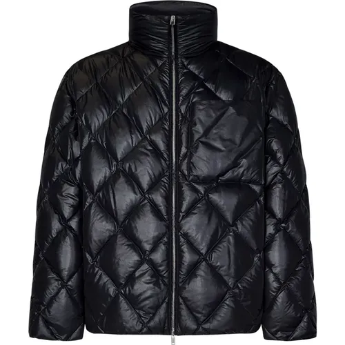 Down Jackets, male, , Size: L Diamond Quilted Down Jacket - Jil Sander - Modalova