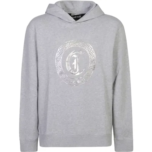 Grey Sweatshirt Aw24 Men's Fashion , male, Sizes: S, XL, L, M - Just Cavalli - Modalova